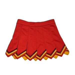 CDT Cheerleader & DanzteamCheerleader Skirt Orange and Yellow Pleated Girls